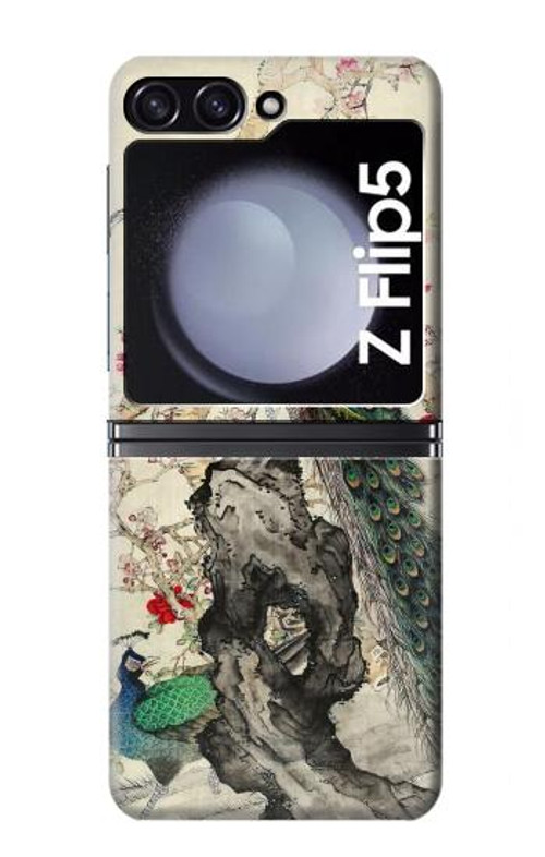 W2086 Peacock Painting Case Cover Custodia e Flip Case per Samsung Galaxy Z Flip 5
