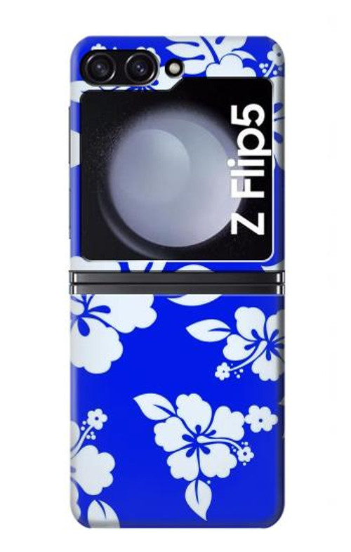 W2244 Hawaiian Hibiscus Blue Pattern Case Cover Custodia e Flip Case per Samsung Galaxy Z Flip 5 W2244 Hawaiian Hibiscus Blue Pattern Case Cover Custodia e Flip Case per Samsung Galaxy Z Flip 5