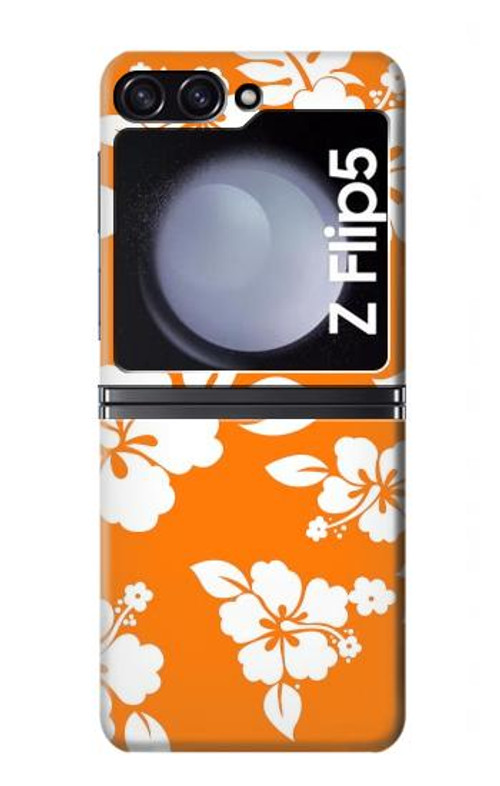 W2245 Hawaiian Hibiscus Orange Pattern Case Cover Custodia e Flip Case per Samsung Galaxy Z Flip 5 W2245 Hawaiian Hibiscus Orange Pattern Case Cover Custodia e Flip Case per Samsung Galaxy Z Flip 5