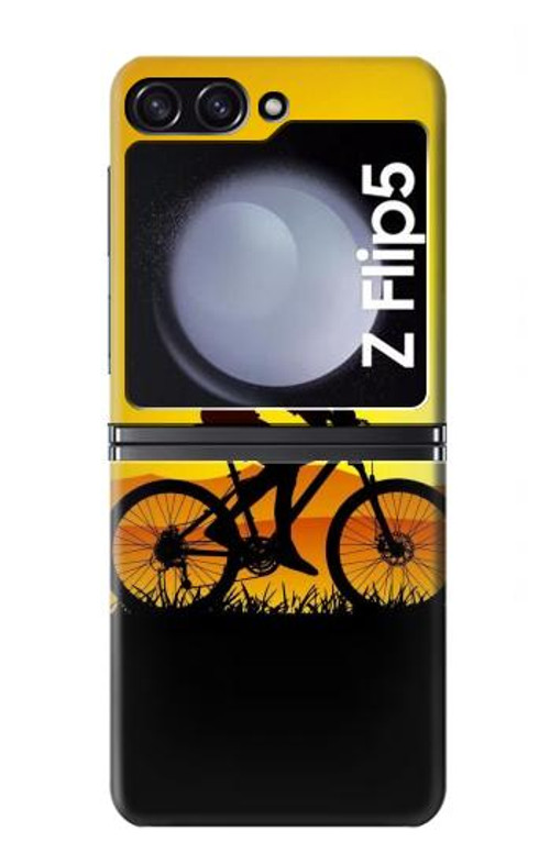 W2385 Bicycle Bike Sunset Case Cover Custodia e Flip Case per Samsung Galaxy Z Flip 5 W2385 Bicycle Bike Sunset Case Cover Custodia e Flip Case per Samsung Galaxy Z Flip 5