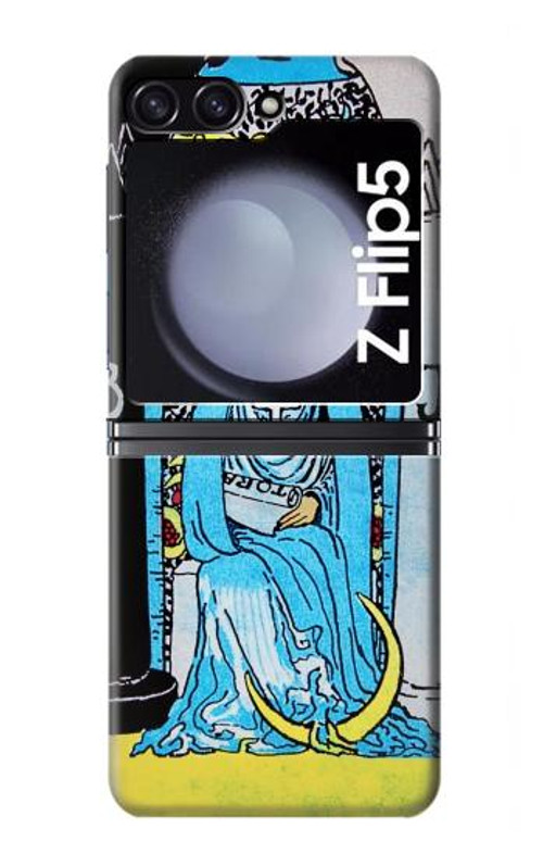 W2837 The High Priestess Vintage Tarot Card Case Cover Custodia e Flip Case per Samsung Galaxy Z Flip 5