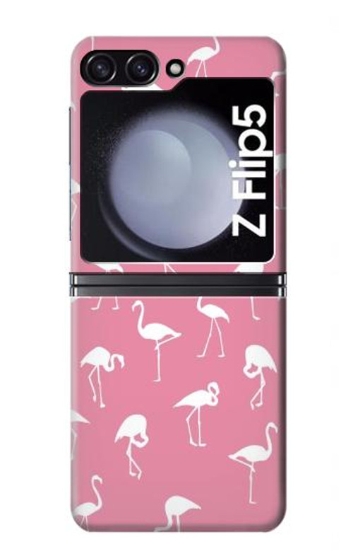 W2858 Pink Flamingo Pattern Case Cover Custodia e Flip Case per Samsung Galaxy Z Flip 5