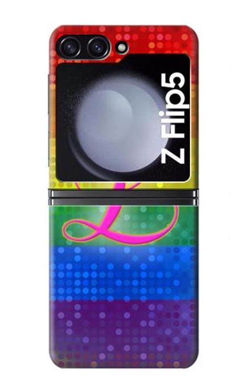 W2900 Rainbow LGBT Lesbian Pride Flag Case Cover Custodia e Flip Case per Samsung Galaxy Z Flip 5