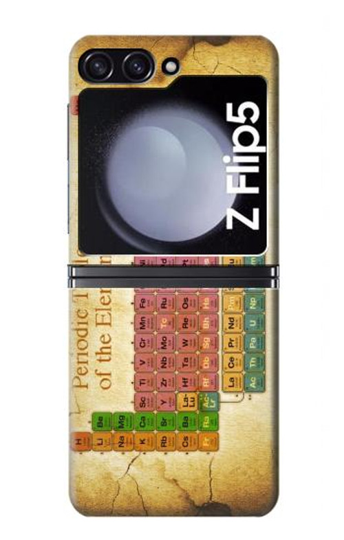 W2934 Vintage Periodic Table of Elements Case Cover Custodia e Flip Case per Samsung Galaxy Z Flip 5
