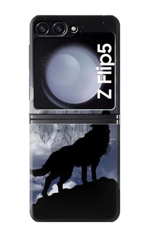 W3011 Dream Catcher Wolf Howling Case Cover Custodia e Flip Case per Samsung Galaxy Z Flip 5