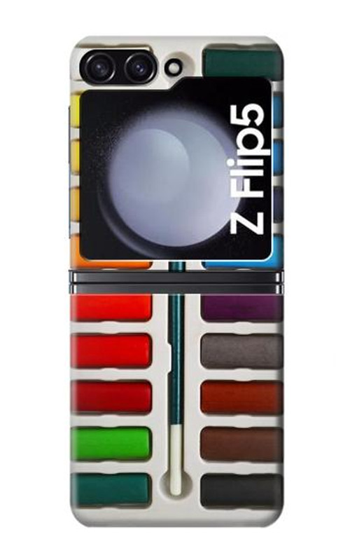 W3243 Watercolor Paint Set Case Cover Custodia e Flip Case per Samsung Galaxy Z Flip 5