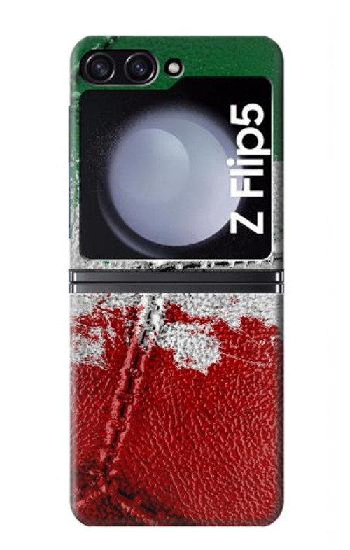 W3318 Italy Flag Vintage Football Graphic Case Cover Custodia e Flip Case per Samsung Galaxy Z Flip 5