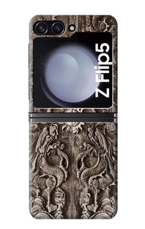 W3395 Dragon Door Case Cover Custodia e Flip Case per Samsung Galaxy Z Flip 5