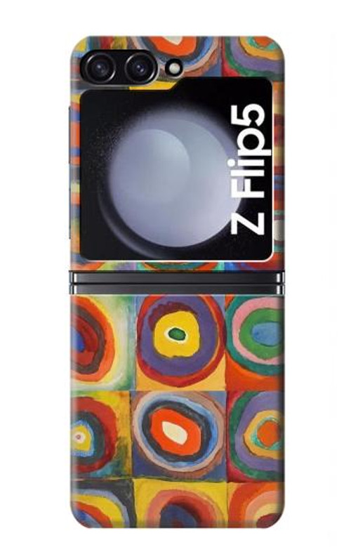 W3409 Squares Concentric Circles Case Cover Custodia e Flip Case per Samsung Galaxy Z Flip 5