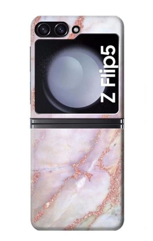W3482 Soft Pink Marble Graphic Print Case Cover Custodia e Flip Case per Samsung Galaxy Z Flip 5