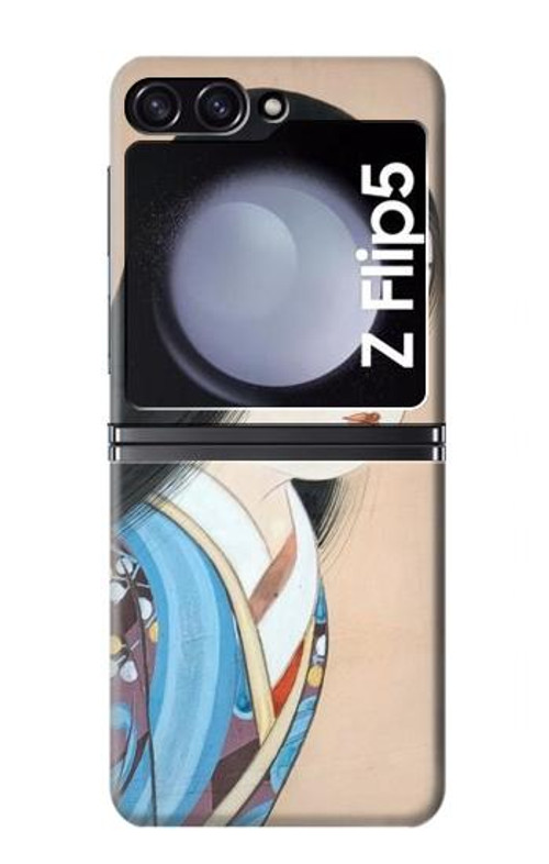W3483 Japan Beauty Kimono Case Cover Custodia e Flip Case per Samsung Galaxy Z Flip 5
