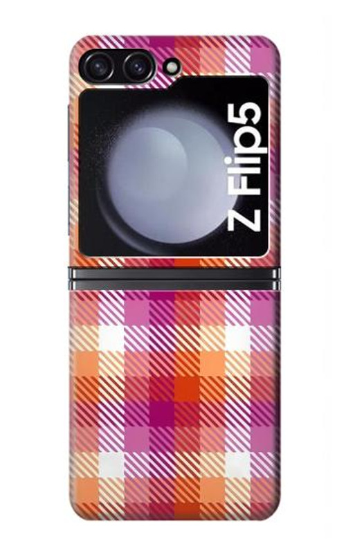 W3941 LGBT Lesbian Pride Flag Plaid Case Cover Custodia e Flip Case per Samsung Galaxy Z Flip 5