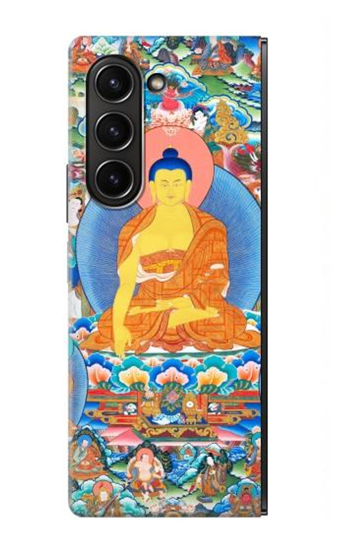W1256 Buddha Paint Case Cover Custodia e Flip Case per Samsung Galaxy Z Fold 5