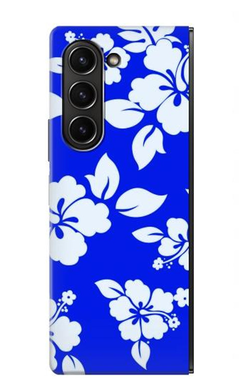 W2244 Hawaiian Hibiscus Blue Pattern Case Cover Custodia e Flip Case per Samsung Galaxy Z Fold 5 W2244 Hawaiian Hibiscus Blue Pattern Case Cover Custodia e Flip Case per Samsung Galaxy Z Fold 5