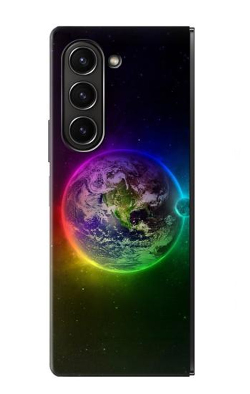 W2570 Colorful Planet Case Cover Custodia e Flip Case per Samsung Galaxy Z Fold 5