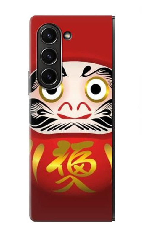 W2839 Japan Daruma Doll Case Cover Custodia e Flip Case per Samsung Galaxy Z Fold 5