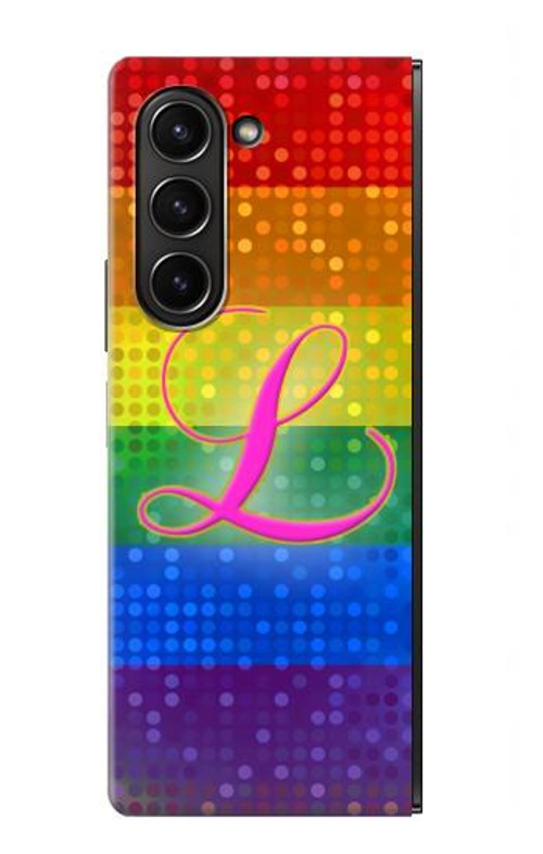 W2900 Rainbow LGBT Lesbian Pride Flag Case Cover Custodia e Flip Case per Samsung Galaxy Z Fold 5