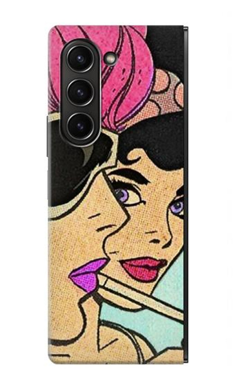 W3171 Girls Pop Art Case Cover Custodia e Flip Case per Samsung Galaxy Z Fold 5