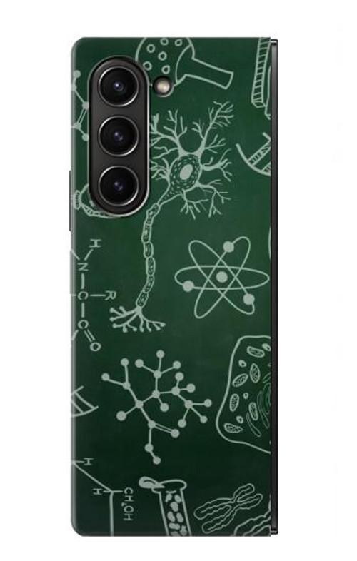 W3211 Science Green Board Case Cover Custodia e Flip Case per Samsung Galaxy Z Fold 5
