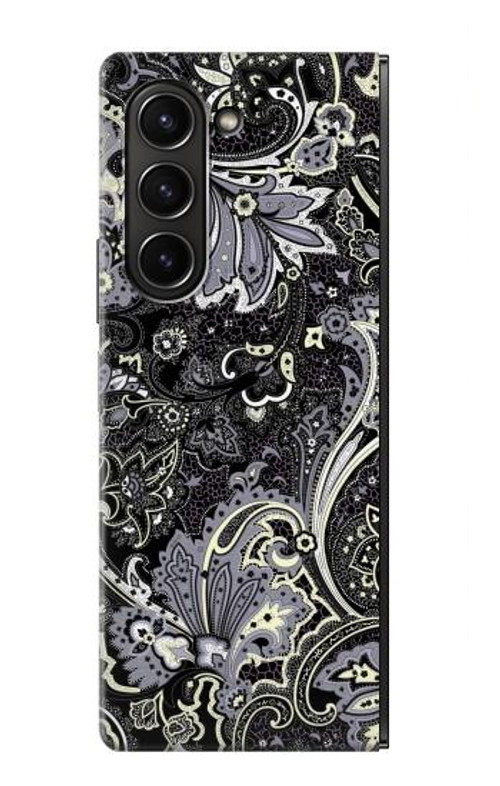 W3251 Batik Flower Pattern Case Cover Custodia e Flip Case per Samsung Galaxy Z Fold 5