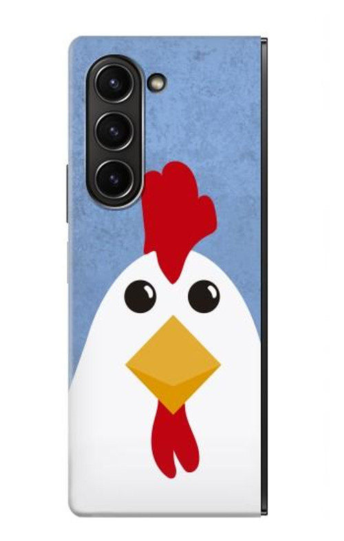 W3254 Chicken Cartoon Case Cover Custodia e Flip Case per Samsung Galaxy Z Fold 5