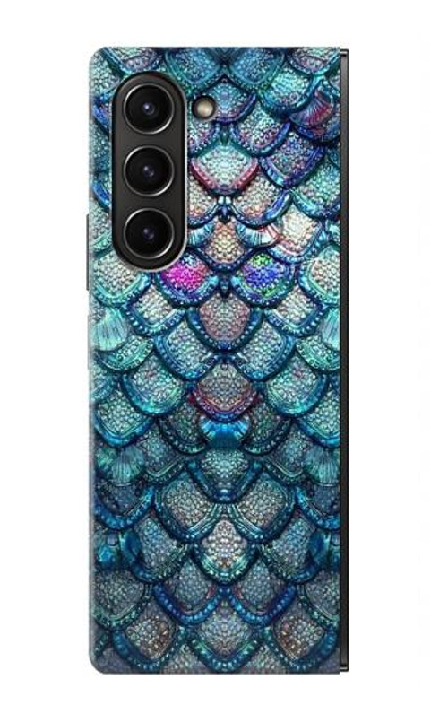W3809 Mermaid Fish Scale Case Cover Custodia e Flip Case per Samsung Galaxy Z Fold 5