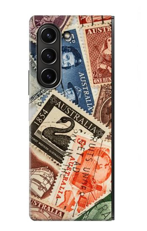 W3900 Stamps Case Cover Custodia e Flip Case per Samsung Galaxy Z Fold 5