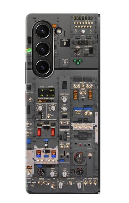 W3944 Overhead Panel Cockpit Case Cover Custodia e Flip Case per Samsung Galaxy Z Fold 5