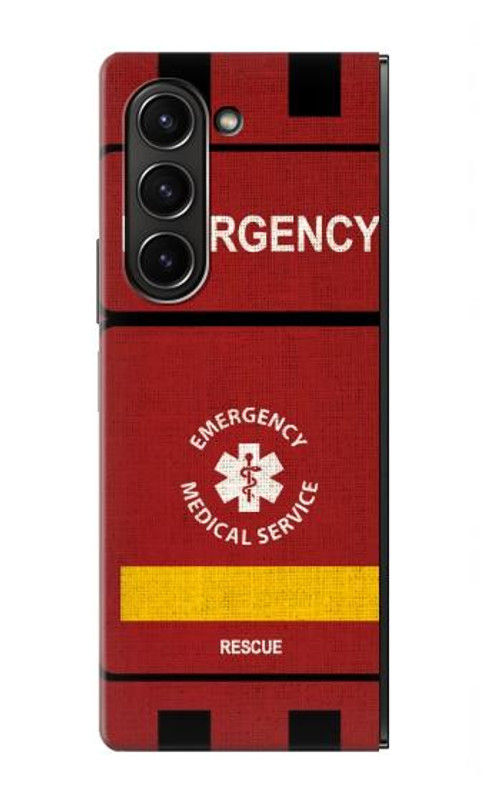 W3957 Emergency Medical Service Case Cover Custodia e Flip Case per Samsung Galaxy Z Fold 5