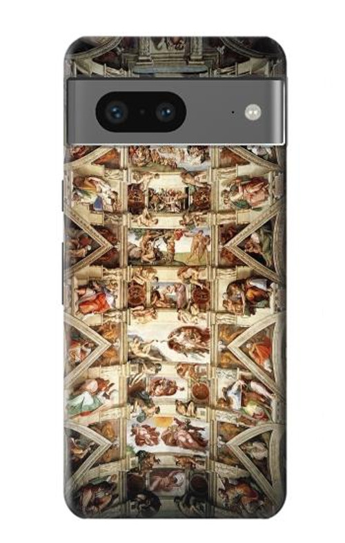 W0177 Michelangelo Chapel ceiling Case Cover Custodia e Flip Case per Google Pixel 7a
