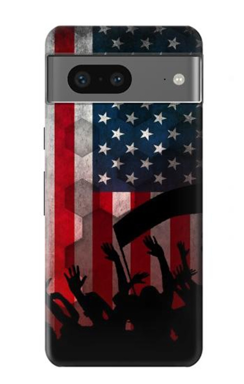 W2989 USA America Soccer Case Cover Custodia e Flip Case per Google Pixel 7a W2989 USA America Soccer Case Cover Custodia e Flip Case per Google Pixel 7a