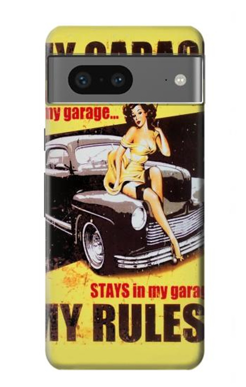 W3198 My Garage Pinup Girl Case Cover Custodia e Flip Case per Google Pixel 7a
