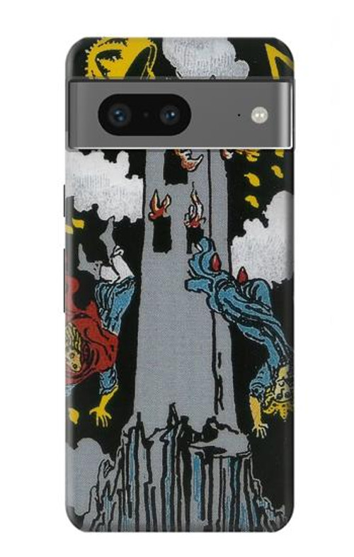 W3745 Tarot Card The Tower Case Cover Custodia e Flip Case per Google Pixel 7a