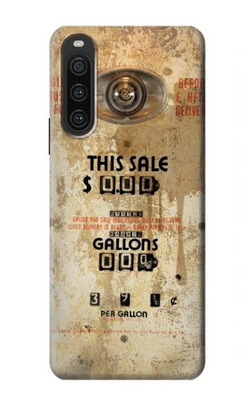 W3954 Vintage Gas Pump Case Cover Custodia e Flip Case per Sony Xperia 10 V