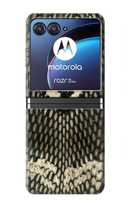 W2711 King Cobra Snake Skin Graphic Printed Case Cover Custodia e Flip Case per Motorola Razr 40 Ultra