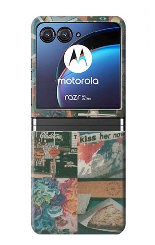 W3909 Vintage Poster Case Cover Custodia e Flip Case per Motorola Razr 40 Ultra W3909 Vintage Poster Case Cover Custodia e Flip Case per Motorola Razr 40 Ultra