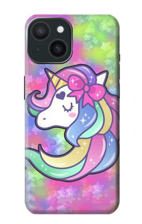 W3264 Pastel Unicorn Case Cover Custodia e Flip Case per iPhone 15