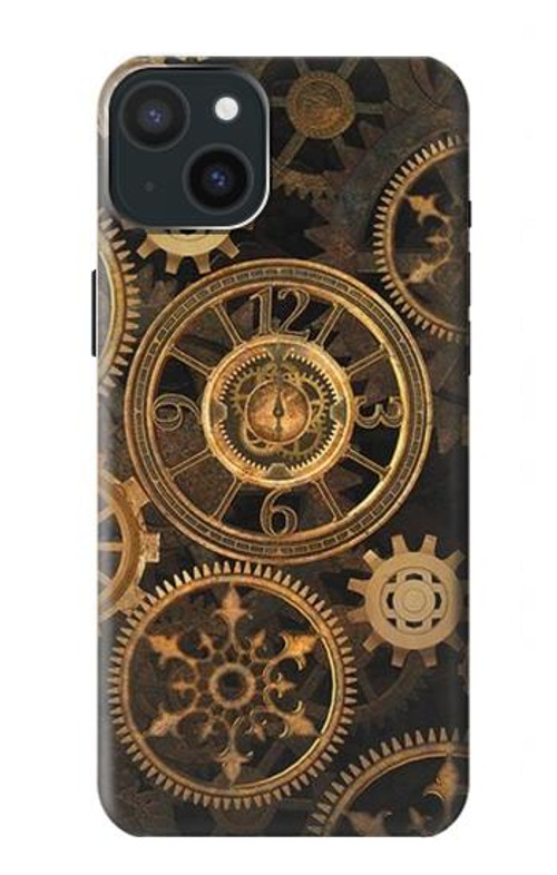 W3442 Clock Gear Case Cover Custodia e Flip Case per iPhone 15 Plus