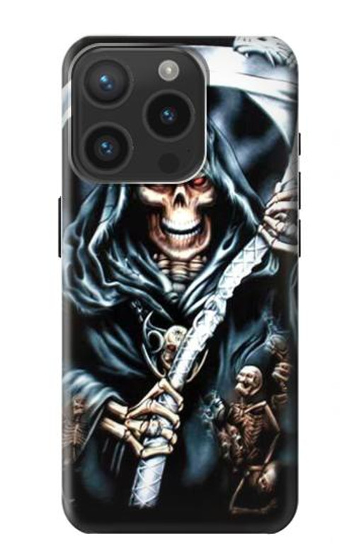 W0295 Grim Reaper Case Cover Custodia e Flip Case per iPhone 15 Pro