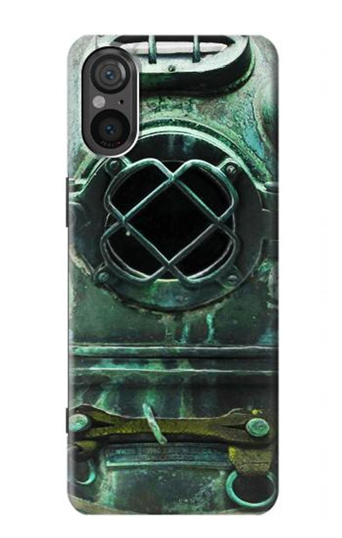 W2632 Antique Vintage Deep Sea Diver Helmet Case Cover Custodia e Flip Case per Sony Xperia 5 V