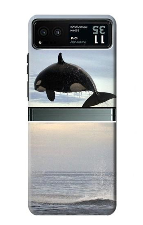 W1349 Killer whale Orca Case Cover Custodia e Flip Case per Motorola Razr 40