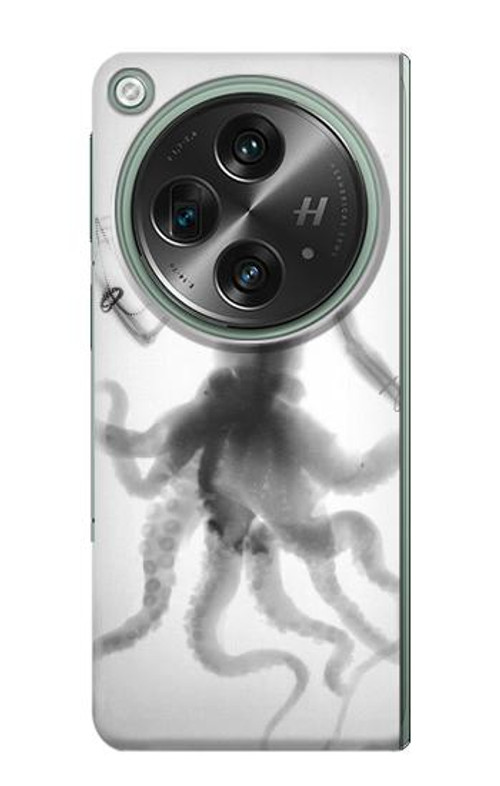 W1432 Skull Octopus X-ray Case Cover Custodia e Flip Case per OnePlus OPEN