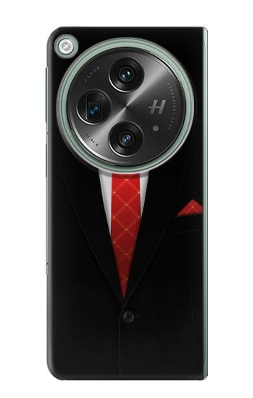 W1805 Black Suit Case Cover Custodia e Flip Case per OnePlus OPEN