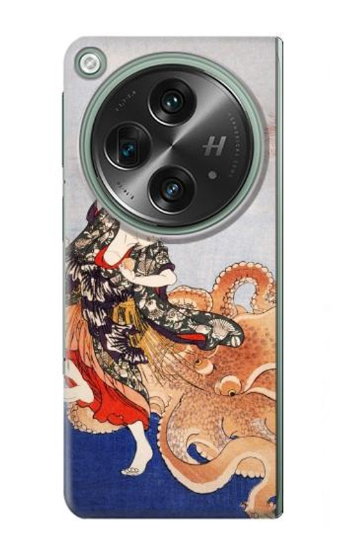 W2496 Japan Art Utagawa Kuniyoshi Tamatori Case Cover Custodia e Flip Case per OnePlus OPEN