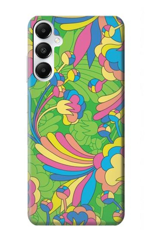 W3273 Flower Line Art Pattern Case Cover Custodia e Flip Case per Samsung Galaxy A05s