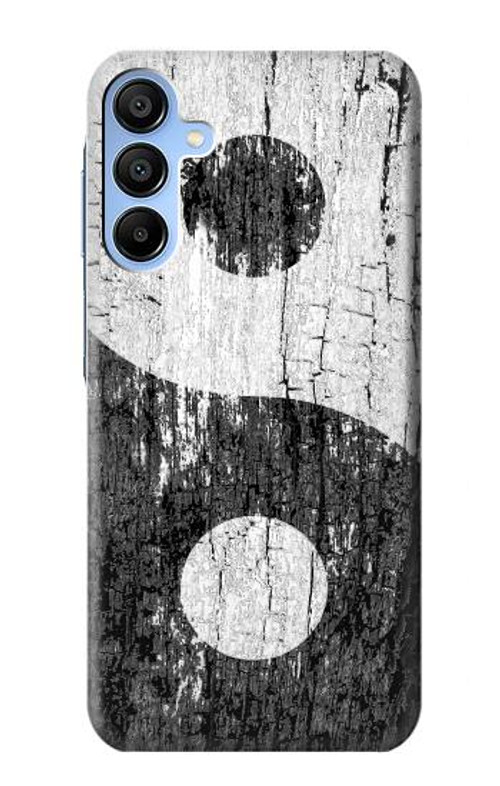 W2489 Yin Yang Wood Graphic Printed Case Cover Custodia e Flip Case per Samsung Galaxy A15 5G