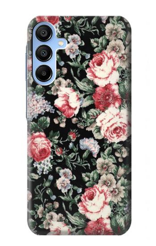 W2727 Vintage Rose Pattern Case Cover Custodia e Flip Case per Samsung Galaxy A15 5G