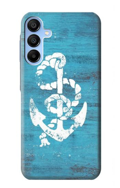 W3053 Marine Anchor Blue Case Cover Custodia e Flip Case per Samsung Galaxy A15 5G