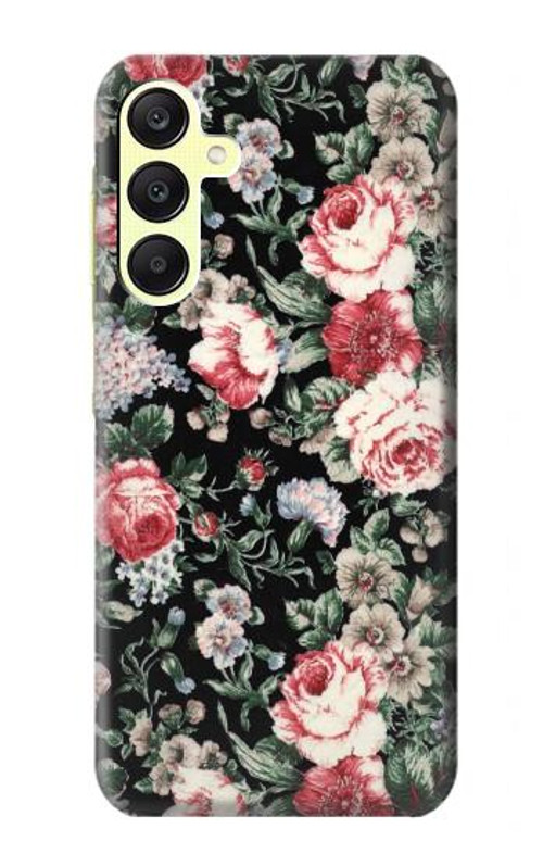 W2727 Vintage Rose Pattern Case Cover Custodia e Flip Case per Samsung Galaxy A25 5G
