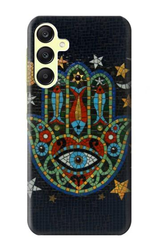 W3175 Hamsa Hand Mosaics Case Cover Custodia e Flip Case per Samsung Galaxy A25 5G